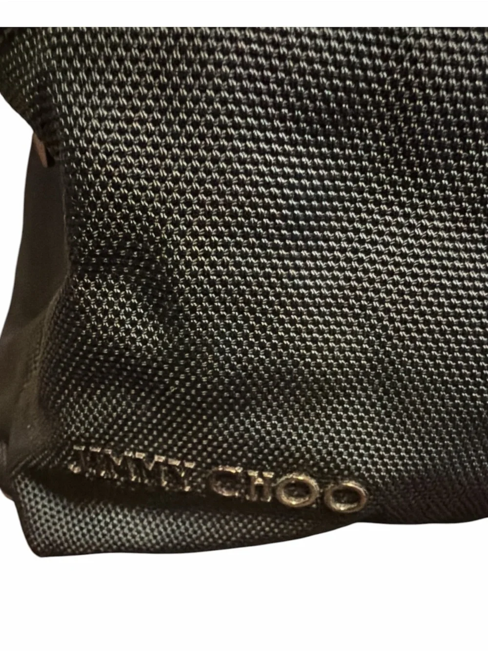 Jimmy Choo Blue Nylon & Canvas Logo Backpack | Star Detail